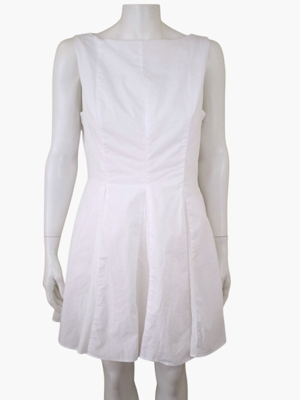Elodie The Label ELEX White Fit Flare Mini Dress Womens L Sleeveless